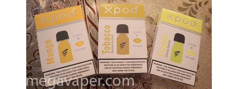 ePuffer XPOD pod cartridge flavors 800x450